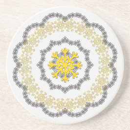 Snowflake Circuit Holiday Gold RedGreen Silver Lac Getränkeuntersetzer