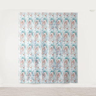Snowflake Clouds Tapestry Wandteppich