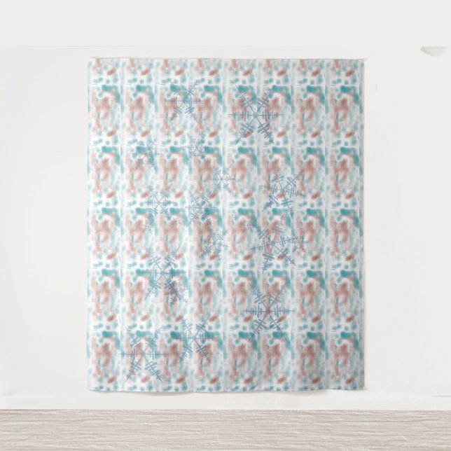 Snowflake Clouds Tapestry Wandteppich (Vorderseite)