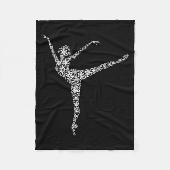 Snowflake Dancer Merry Christmas - Ballet Dance Ba Fleecedecke (Vorderseite)