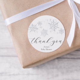 Snowflake Danke für den klassischen Round-Sticker Runder Aufkleber