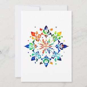 Snowflake Design A - Pen & Tinte Feiertagskarte