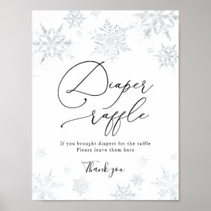 Snowflake Diaper Raffelzeichen Poster