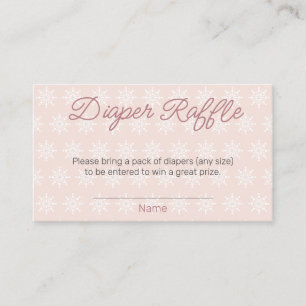 Snowflake Diaper Raffle Girl Baby Dusche Begleitkarte