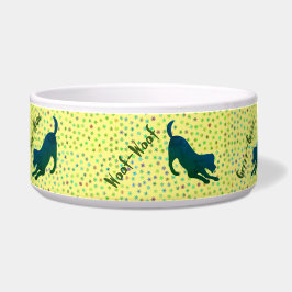 Snowflake Doggy - Green Pet Bowl Napf