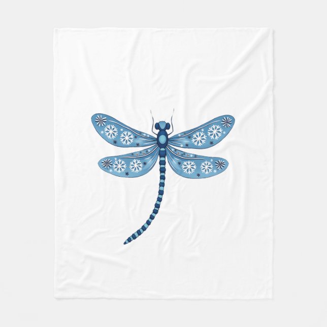 Snowflake Dragonfly Spirit Fleecedecke (Vorderseite)