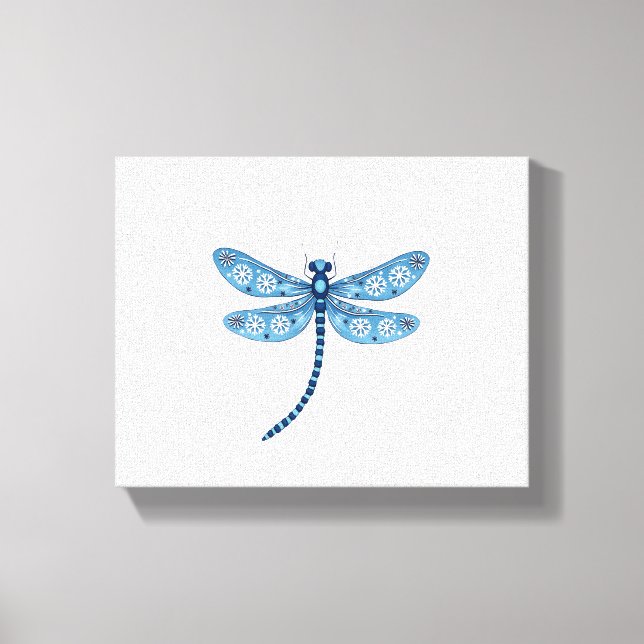 Snowflake Dragonfly Spirit Leinwanddruck (Vorderseite)