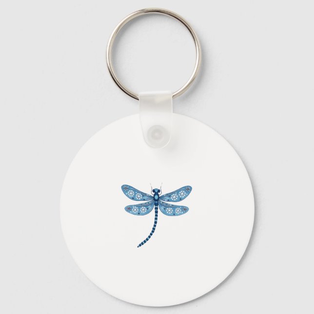 Snowflake Dragonfly Spirit Schlüsselanhänger (Vorderseite)