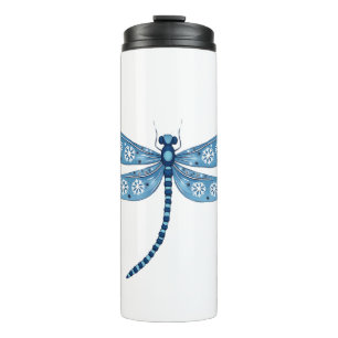 Snowflake Dragonfly Spirit Thermosbecher