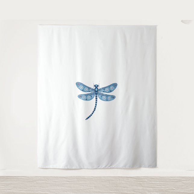 Snowflake Dragonfly Spirit Wandteppich (Vorderseite)