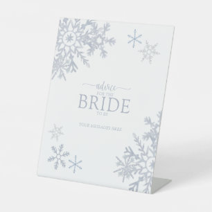 Snowflake dumm Blau Moderne Beratung zur Braut Sockelschild