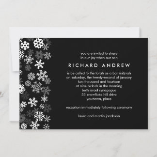 Snowflake Edge Bar Mitzvah Einladung