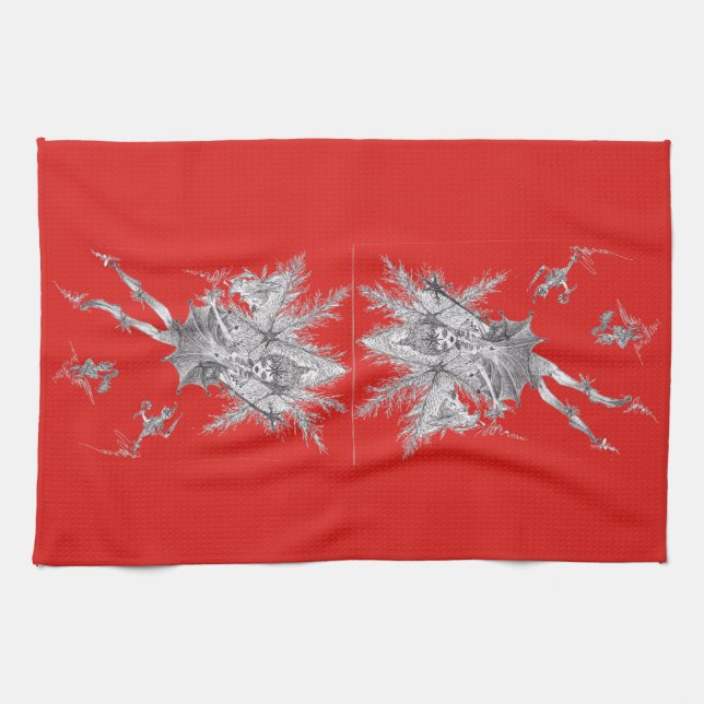 Snowflake Fairy Kitchtuch Geschirrtuch (Horizontal)