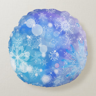 Snowflake Fantasy Rundes Kissen