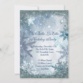 Snowflake Feiertage Einladungen