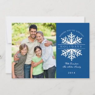 Snowflake-Feiertags-Fotokarte Groupon Feiertagskarte