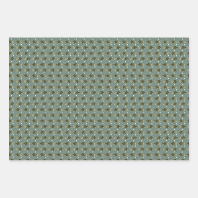Snowflake Forest (Small) Wrapping Paper Set von 3 Geschenkpapier Set (Vorderseite 3)