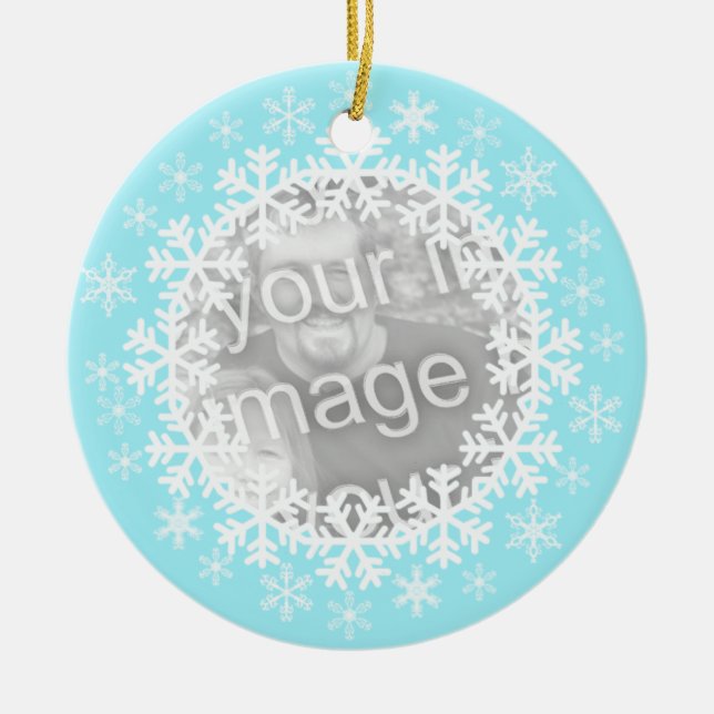 Snowflake Foto Ornament (Vorne)