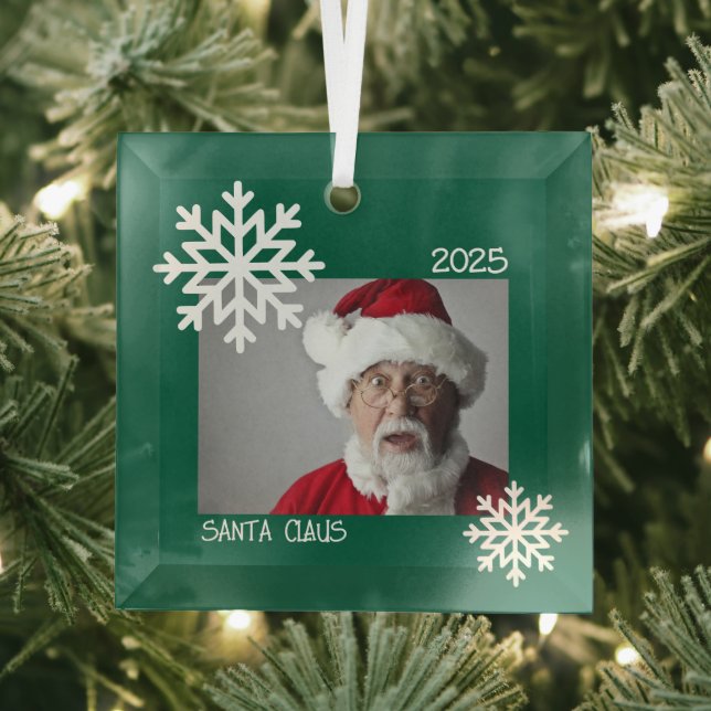 Snowflake Foto Ornament Aus Glas (Insitu)