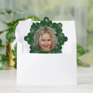 Snowflake-Foto Ornament Karte