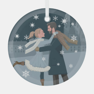 Snowflake Foto Ornament - Personalisiert Keepake Aus Glas