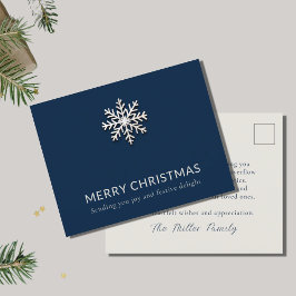 Snowflake Frohe Weihnachts-Postkarte Feiertagspostkarte