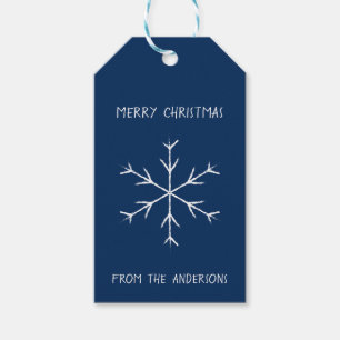 Snowflake Frohe Weihnachtsgeschenke Tags für Feie Geschenkanhänger