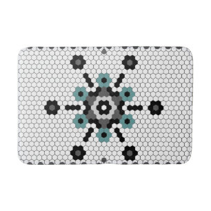 Snowflake Fun Winter Bauernhof Muster Tile Badematte