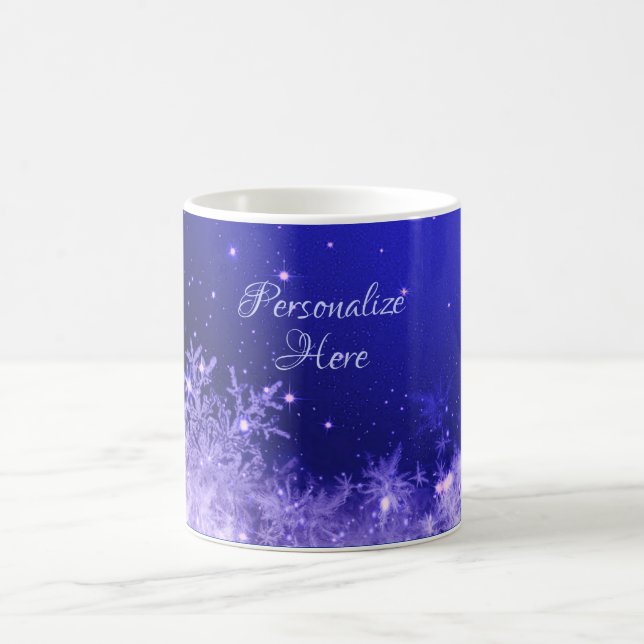 Snowflake-Funkeln-Tasse Kaffeetasse (Mittel)