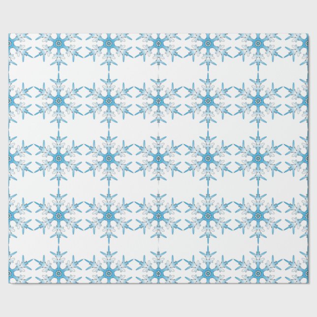 SNOWFLAKE GESCHENKPAPIER (Saum)