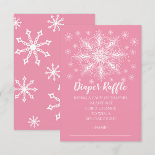 Snowflake Girls Baby Duschkabine Windeln Raffle Ti Einladung