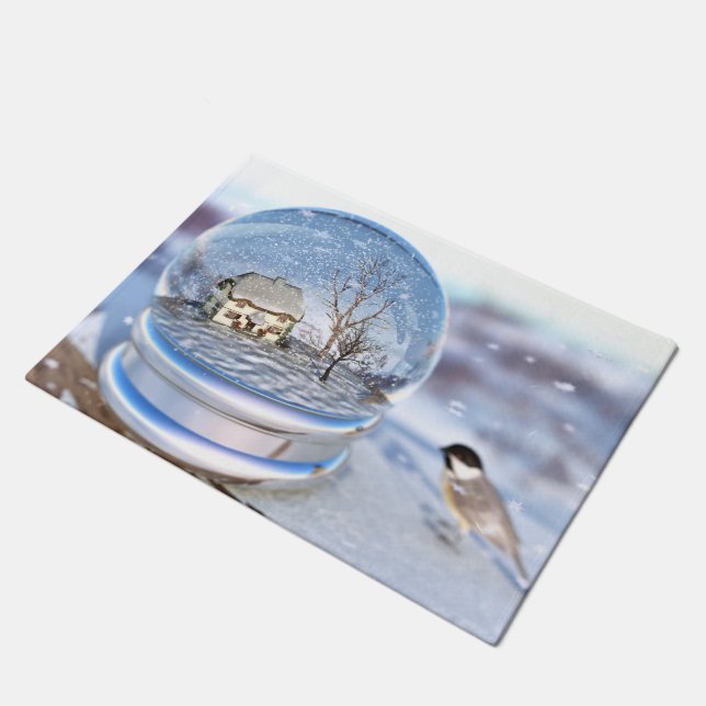 Snowflake Globe Doormat Fußmatte (Schrägansicht)