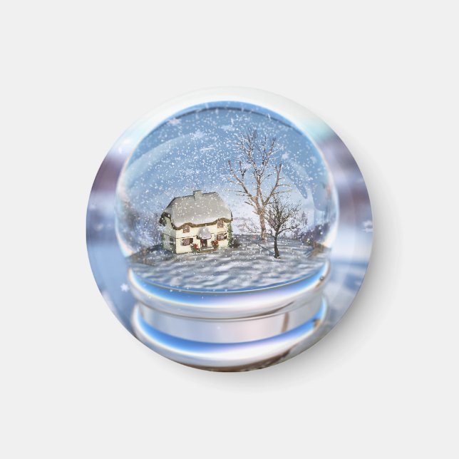 Snowflake Globe Magnet (Vorne)