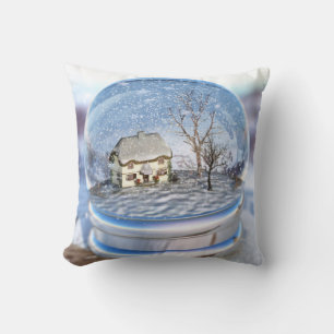 Snowflake Globe Pillow Kissen