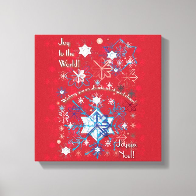 Snowflake Greetings I Leinwanddruck (Vorderseite)