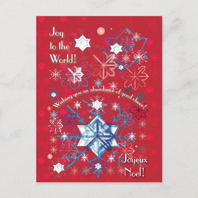Snowflake Greetings I Postkarte (Vorderseite)