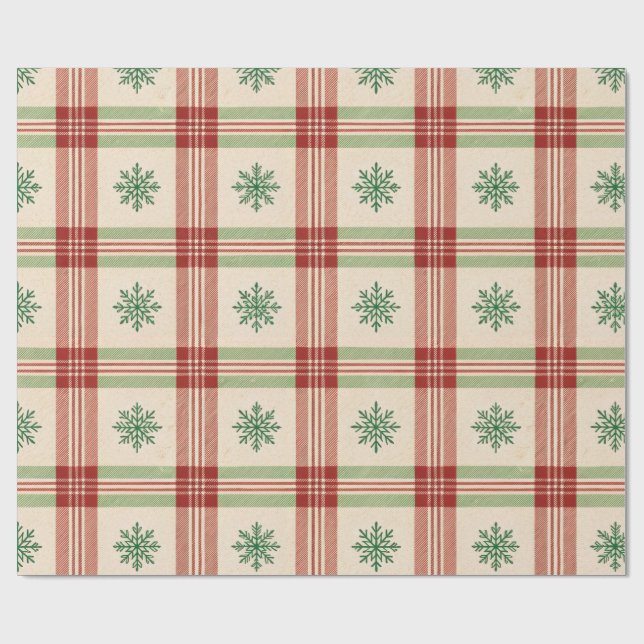 Snowflake Grid Geschenkpapier (Flach)