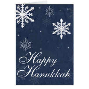 Snowflake Happy Hanukkah Holiday Card