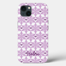 Snowflake Heart Pattern - Custom name Case-Mate iP iPhone Hülle