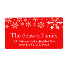 Snowflake Holiday Address Label