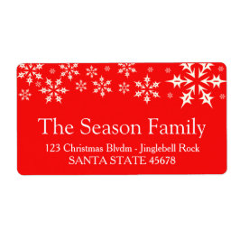 Snowflake Holiday Address Label