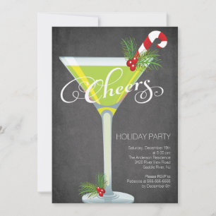 Snowflake Holiday Cocktail Party Invitation