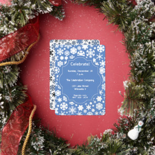 Snowflake Holiday Party Folieneinladung