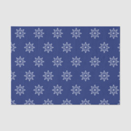 Snowflake Holiday Pattern Weihnachten Blau Seidenpapier