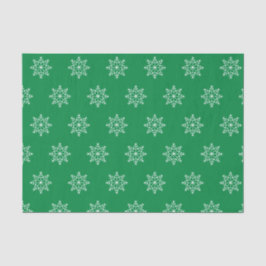 Snowflake Holiday Pattern Weihnachten Grün Seidenpapier