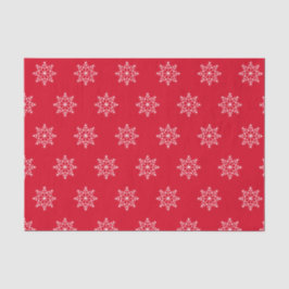 Snowflake Holiday Pattern Weihnachten Rot Seidenpapier