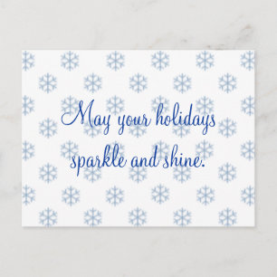 Snowflake Holiday Postkarte