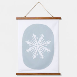 Snowflake Holiday Wohngestaltung Wandteppich Mit Holzrahmen