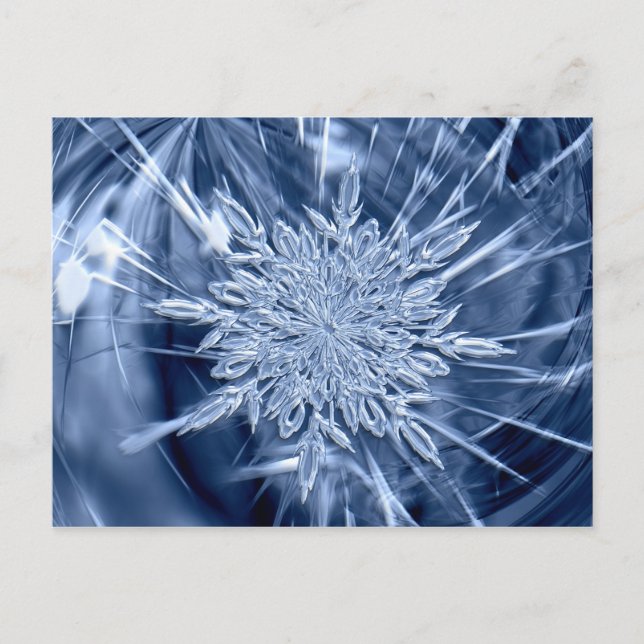 Snowflake Ice Crystal Postkarte (Vorderseite)