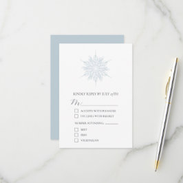 Snowflake Ice RSVP Karte
